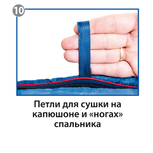 Спальный мешок BTrace Snug L size Правый (Правый,Серый/Синий), фото 10