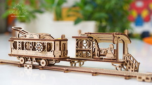 Механический деревянный конструктор Ugears Трамвайная линия, фото 5