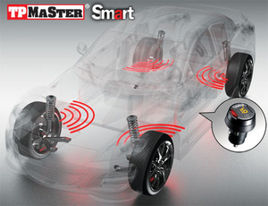 Система контроля давления и температуры в шинах ParkMaster TPMaSter TPMS Smart(4 внешн. датчика, дисплей в прикуриватель)