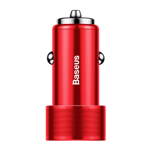 Автомобильное зарядное устройство Baseus Small Screw Type-C PD+USB Quick Charge Car Charger 36W red, фото 2