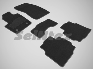 Ворсовые LUX коврики в салон Seintex для Ford Mondeo V 2015-н.в. (черные, 86276)