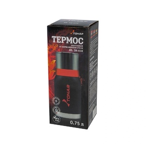 Термос (HS.TM-038) 750ML черный (2 крышки-кружки) TONAR, фото 5