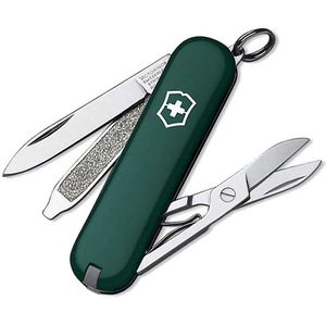 Нож-брелок Victorinox Classic, 58 мм, 7 функций, зеленый, фото 2