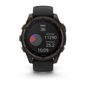 Часы Garmin Fenix 8 47mm Saph Carbon Grey DLC Titanium Black-Pebble Grey Sln (010-02906-70G), фото 9