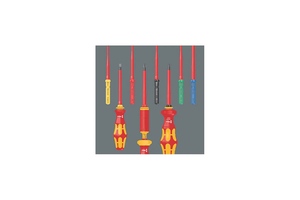Набор насадок с отвёрткой-битодержателем WERA WE-006612 + электромонтажные клещи,17 пр. Kraftform Kompakt VDE 17 extra slim 1 Tool Finder, фото 3