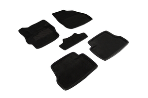 Ворсовые 3D коврики в салон Seintex для Mazda 3 2009-2013 (черные), фото 1