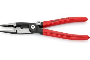 Клещи электромонтажные, KNIPEX 6-в-1, зачистка 0.75 – 1.5 / 2.5 мм², рез Ø 15 мм / 50 мм², 200 мм, защёлка, фосфатированные, обливные ручки, SB, фото 3