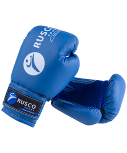 Набор для бокса Rusco 6oz, к/з, черный/синий, фото 3