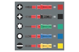 Набор насадок с динамометрической и обычной отвёртками-битодержателями, WERA  WE-006609, 16 пр. Kraftform Kompakt VDE 16 Torque 1,2-3,0 Nm extra slim 1 Tool Finder, фото 6