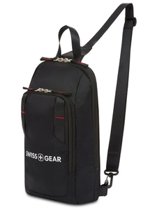 Рюкзак Swissgear с одним плечевым ремнем, черный, 18x5x33 см, 4 л, фото 1