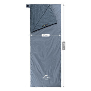 Ультралёгкий спальный мешок Naturehike тип конверт LW180 лето голубой Size M, молния слева, 6927595777947L, фото 2