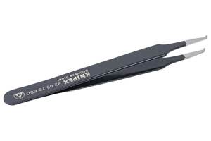 Пинцет прецизионный позиционный  Knipex  SMD ESD для микроэлектроники, нерж, 120 мм, гладкие губки 45°, фото 2