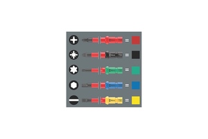 Набор насадок с отвёрткой-битодержателем + пробник, 18 пр. Kraftform Kompakt VDE 18 Universal 1 Tool Finder WERA WE-006613, фото 7