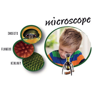 Микроскоп детский портативный Navir «Глаз паука» 10x, прозрачный синий, фото 3