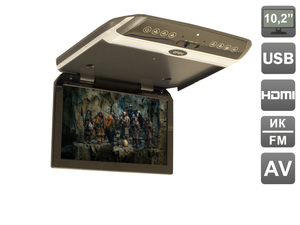 Автомобильный потолочный монитор 10.1" со встроенным FULL HD медиаплеером AVEL AVS1050MPP (черный), фото 1