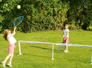 Набор для игры в теннис (состав набора: 2 большие пластиковые теннисные ракетки, теннисная сетка, 2 мяча, насос), фото 3