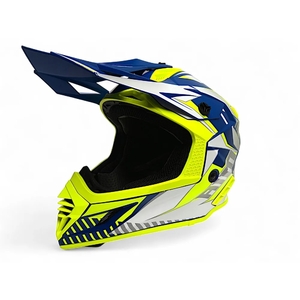 Шлем AiM RH855(Fiber Glass) TONDO глянцевый Blue/Yellow/White XL, фото 2
