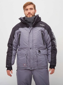 Костюм рыболовный зимний Canadian Camper DENWER PRO (куртка+брюки) цвет black / gray, XXL, фото 4