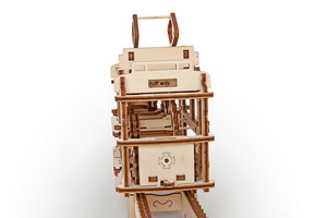 Механический деревянный конструктор Ugears Трамвай, фото 6