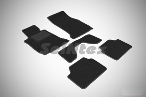 Ворсовые LUX коврики в салон Seintex для BMW 1 Ser F-20-21 2013-н.в. (черные, 86323), фото 1