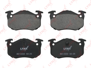 Колодки тормозные задние LYNXauto BD-2222. Для: PEUGEOT Пежо 206 1.4-2.0 98>/ 306 1.8-2.0 94-01, RENAULT Рено Clio(Клио) I-II 1.2-1.9D 96>/ Megane(Меган) 1.4-2.0 97-03, фото 2
