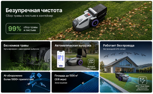 Робот-газонокосилка ANTHBOT N8 с GPS и автоматическим сбором травы+навес от дождя, фото 2