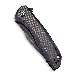 Складной нож CIVIVI Baklash 9Cr18MoV Steel Black Stonewashed Handle G10 Black Carbon, фото 5