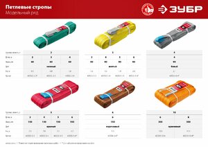 Текстильный петлевой строп ЗУБР СТП-10/8, оранжевый, г/п 10 т, длина 8 м 43559-10-8, фото 4