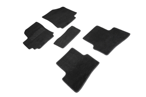 Ворсовые LUX коврики в салон Seintex для Hyundai Creta 2016-2020 (черные, 89152)