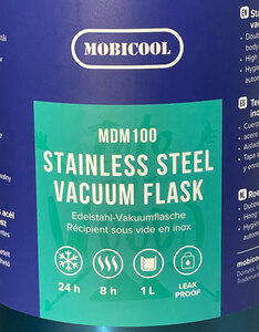 Термос с чашкой Mobicool Mercury flask MDM 100 (нерж. сталь, 1л), фото 6