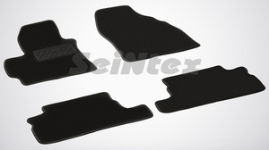 Ворсовые LUX коврики в салон Seintex для Toyota Auris 2007-2012 (черные, 83194)