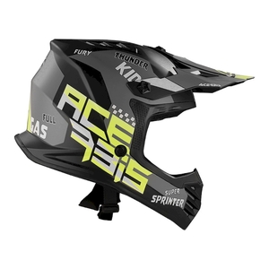 Мотошлем детский кроссовый Acerbis Profile Junior матовый черный/желтый M, фото 2