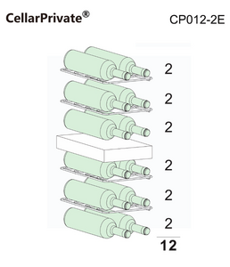 Винный шкаф CellarPrivate двухзонный на 12 бутылок CP012-2E, фото 3