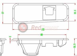 Штатная видеокамера парковки Redpower KIA196P Premium для KIA Rio Sedan (2011+)
