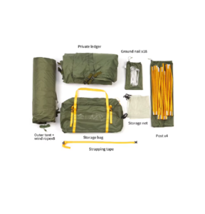 Палатка Naturehike KOTA 4, 4-местная, алюминиевый каркас, олива CNK2450WS041-4OGR, фото 7