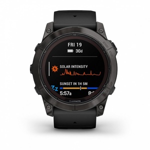 Часы Garmin fenix 7X Pro Saph Solar Carbon Gray Ti w/Black Band (010-02778-11G) (010-02778-54), фото 2