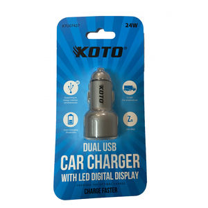 Автомобильное зарядное устройство KOTO KTU07427 DUAL USB (2-USB,12/24В), фото 3