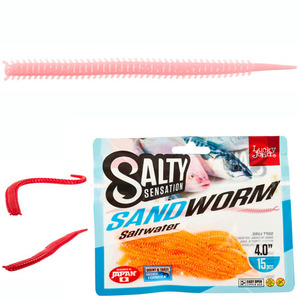 Черви съедобные искусственные LJ Salty Sensation SANDWORM 4.0in (10.16)/F05 15шт., фото 1