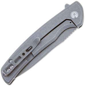 Складной нож SENCUT Tynan 10Cr15CoMoV Steel Gray Stonewashed Handle Stainless Gray, фото 4