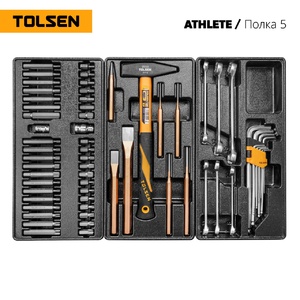 Набор инструментов для тележки TOLSEN ATHLETE 15 ложементов, 189 предметов TT85412-189, фото 2