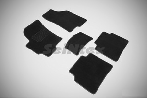Ворсовые LUX коврики в салон Seintex для Hyundai Elantra 2006-2011 (черные, 82330), фото 1