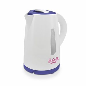 Чайник электрический Мастерица ЕК-1701M белый/фиолетовый, 1,7 л, пластик, 1850 Вт