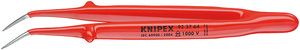 Пинцет VDE захватный прецизионный, зазубренные губки с тонкими кончиками 45°, хром, 150 мм KNIPEX KN-923764, фото 1