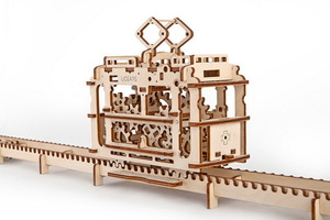 Механический деревянный конструктор Ugears Трамвай, фото 17
