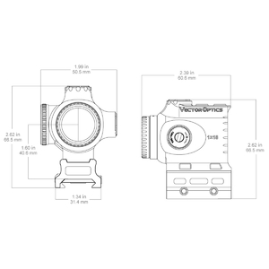 Прицел призматический Vector Optics Paragon 1x18 X-Micro, красная+зелёная, фото 10