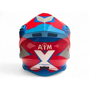 Шлем AiM RH855(Fiber Glass) TONDO глянцевый Blue/White/Red XS, фото 4