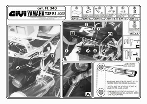 Крепеж центрального кофра GIVI Yamaha YZF R1 (00-01), фото 1