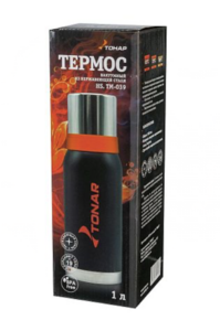 Термос (HS.TM-039) 1000ML черный (2 крышки-кружки) TONAR, фото 3