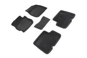 Коврики EVA 3D соты для Nissan Almera IV 2013-н.в. (черные, 95256)