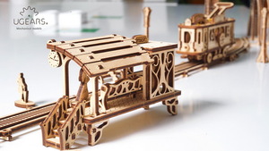 Механический деревянный конструктор Ugears Трамвайная линия, фото 10